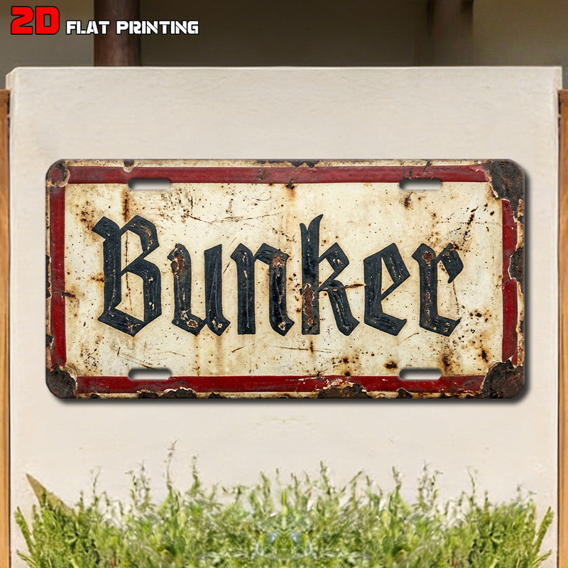 Home Decor Outside - Letrero retro de Bunker Fun, decoración