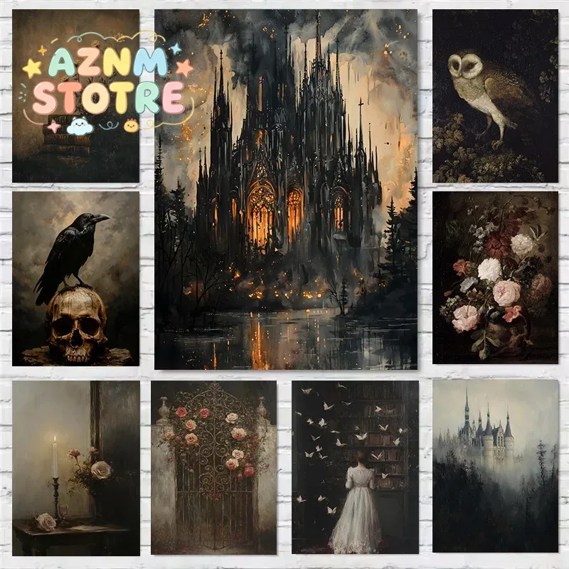 Home Decor Gothic - Póster de Lona con Diseño de