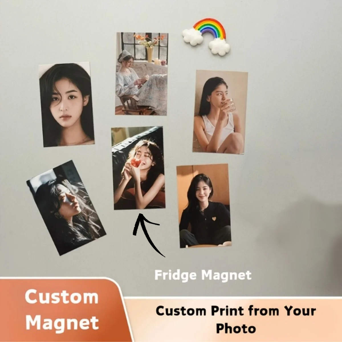 Home Decor Sticker - Imán Personalizado para Refrigerador con Foto,