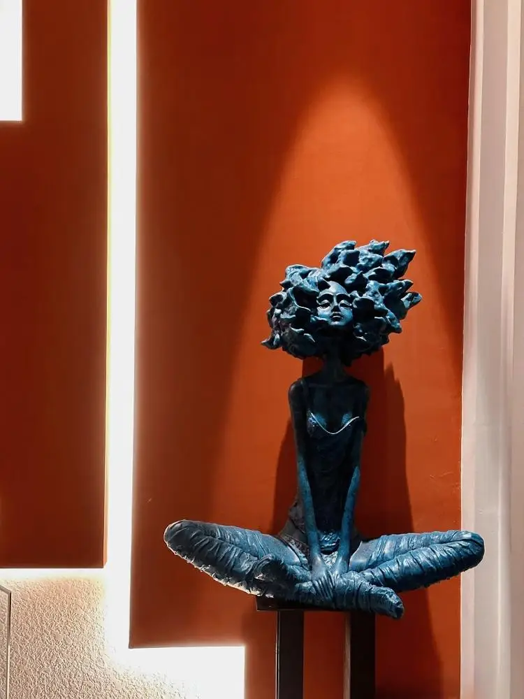 Abstract Sculpture Resin - Arte nórdico moderno para decoración de