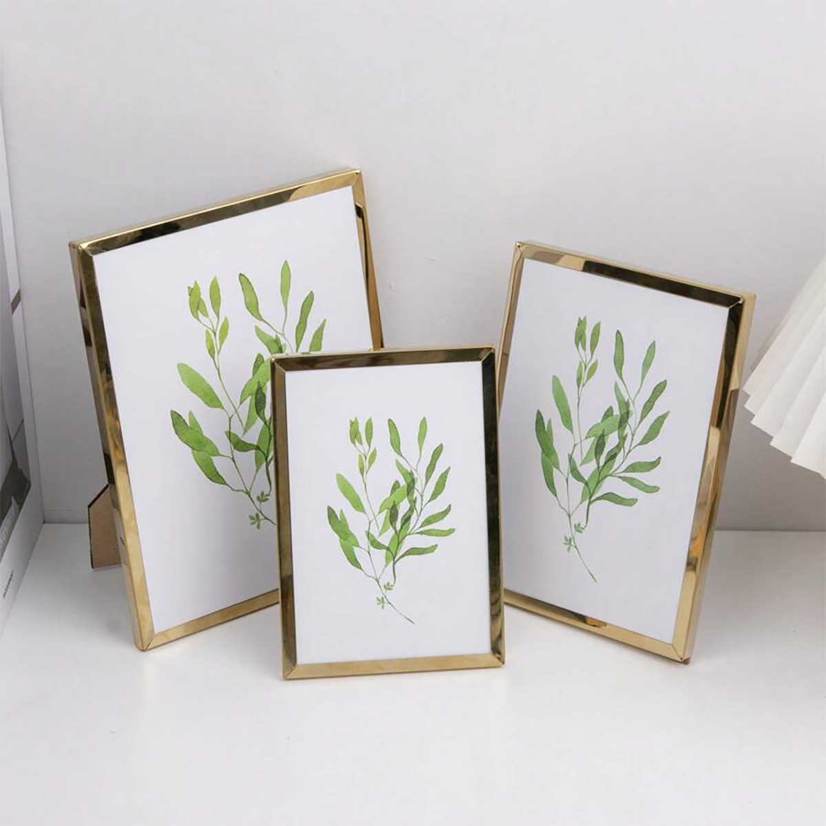 Bamboo Photo Frame - Marco de fotos de acero inoxidable,