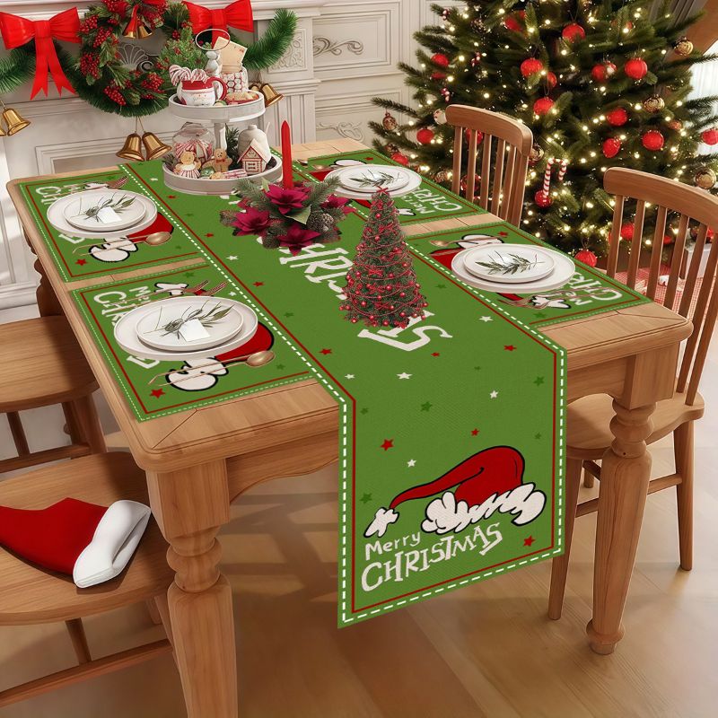 Linen Table Runner - Juego de Manteles Individuales y Camino