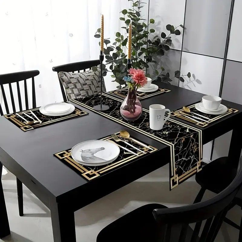 Linen Table Runner - Juego de Manteles Individuales y Camino