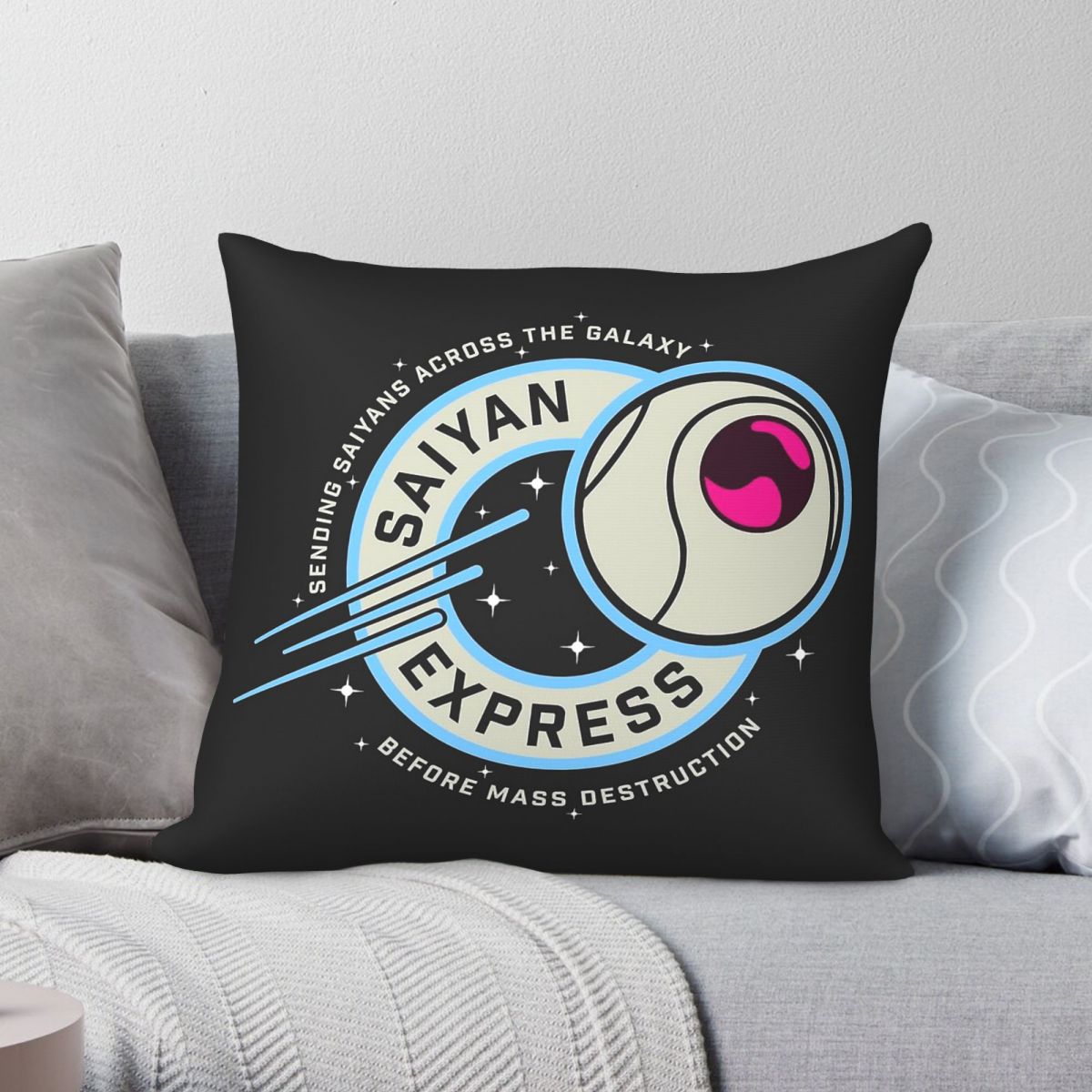 Home Decor Express - Funda de almohada Saiyan Express Badge,