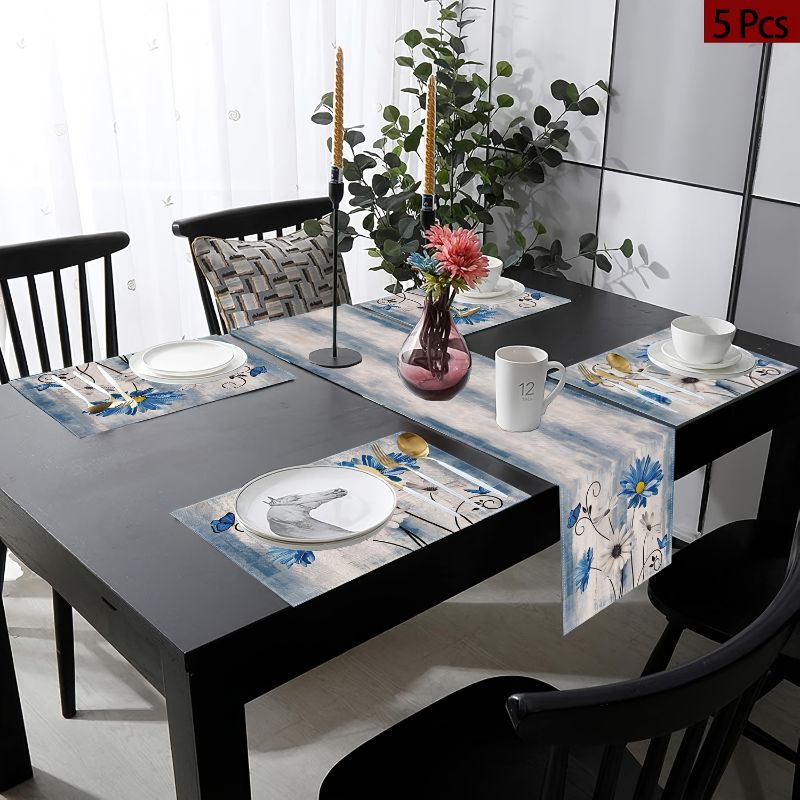 VIKAMA Juego de Manteles Indiv - Linen Table Runner reseña y precio