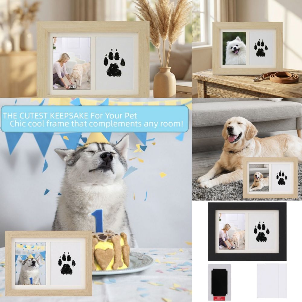 Kit de huellas de patas de mas - Bamboo Photo Frame reseña y precio