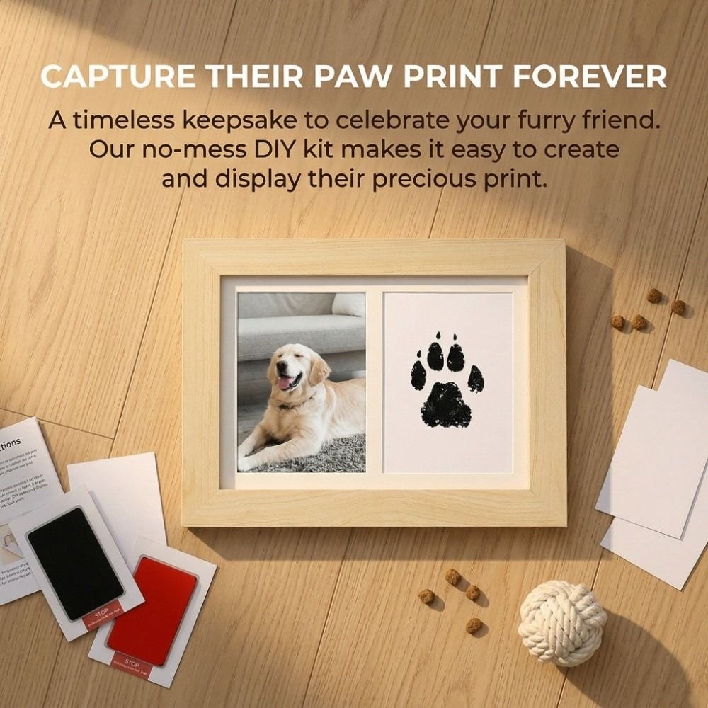 Kit de huellas de patas de mas - Bamboo Photo Frame reseña y precio