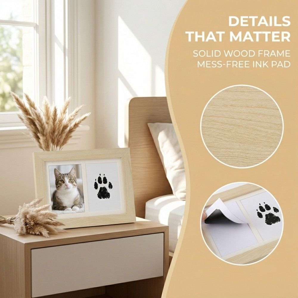 Kit de huellas de patas de mas - Bamboo Photo Frame reseña y precio