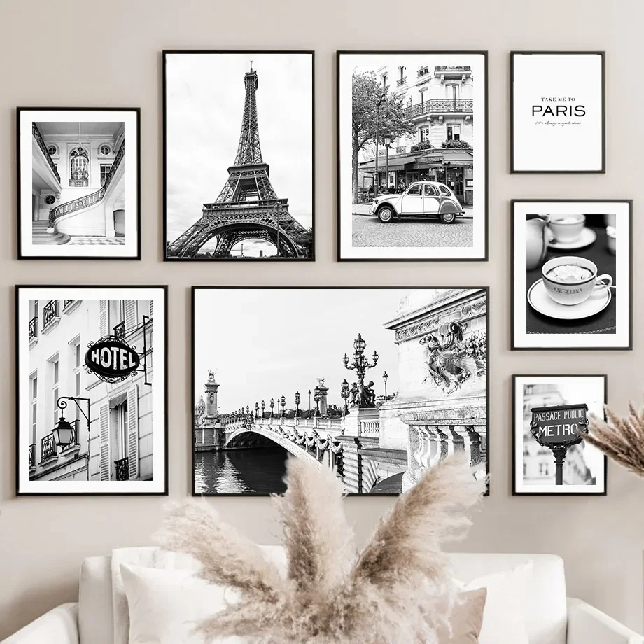 Toalla de París en blanco y ne - Home Decor Store reseña y precio