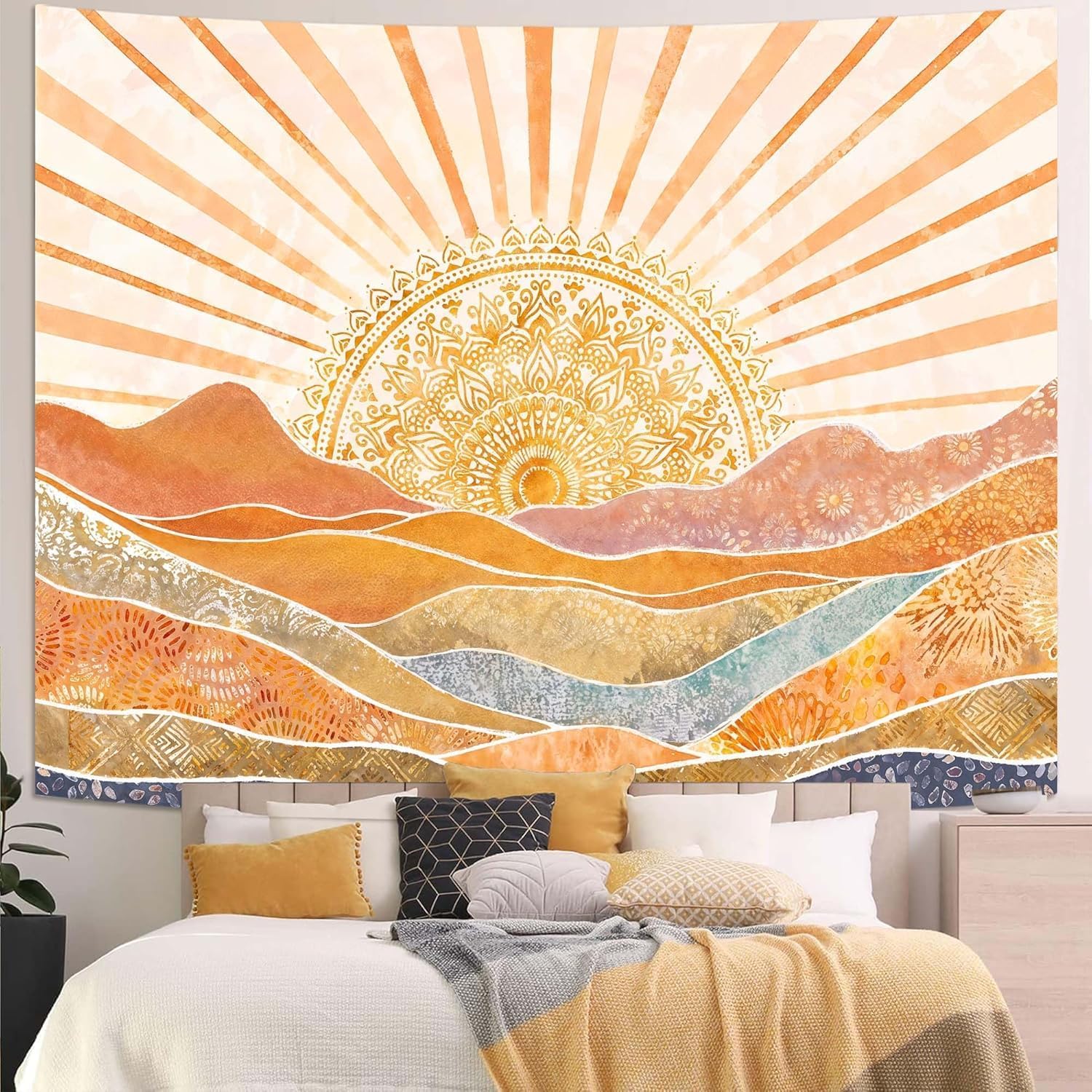 Tapiz Estético Bohemio con Dis - Aesthetic Tapestry reseña y precio