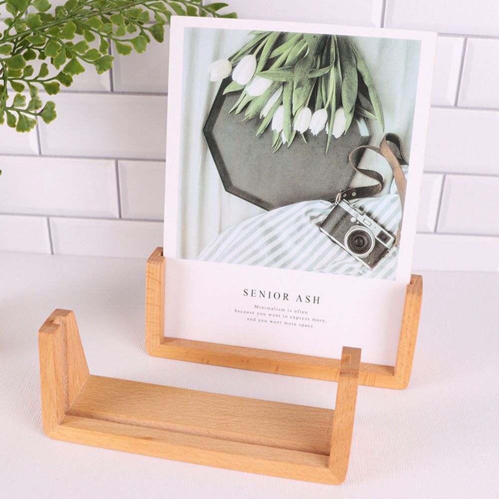 Base de Madera con Luz Cálida, - Bamboo Photo Frame reseña y precio