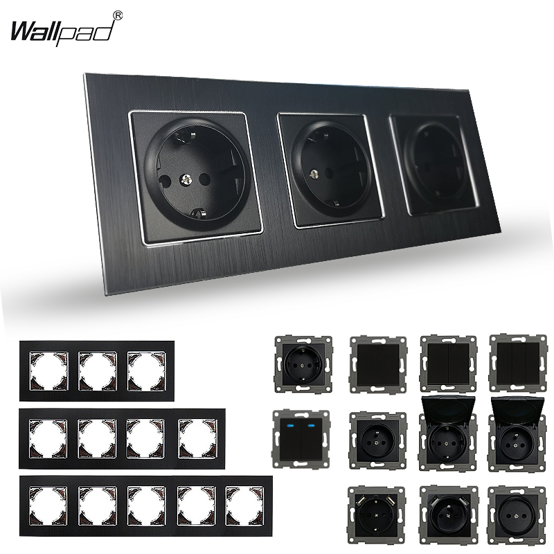 Panel de Metal negro, enchufes - Home Decor Outlet reseña y precio