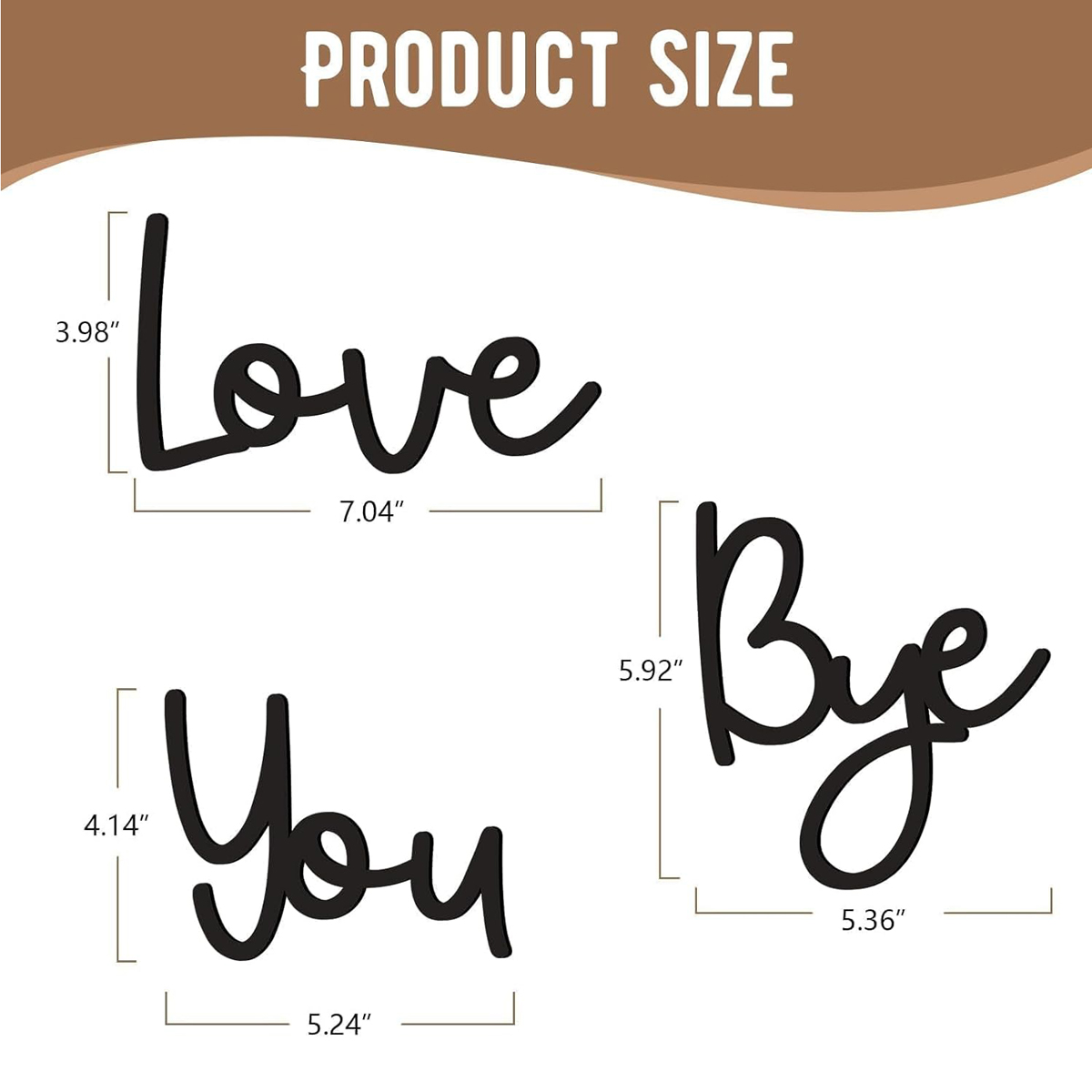 Love You Bye - Letrero de made - Home Decor Express reseña y precio