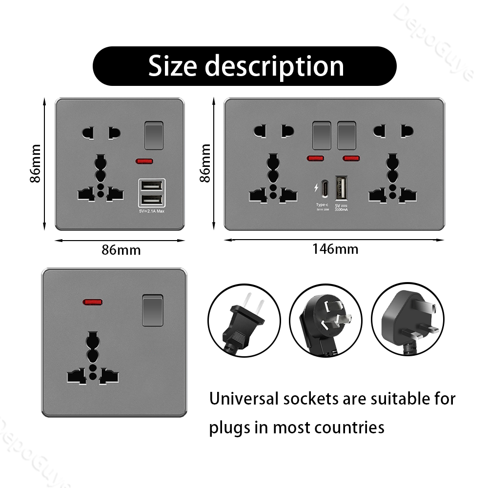 Reino Unido 13A con USB tipo c - Home Decor Outlet reseña y precio