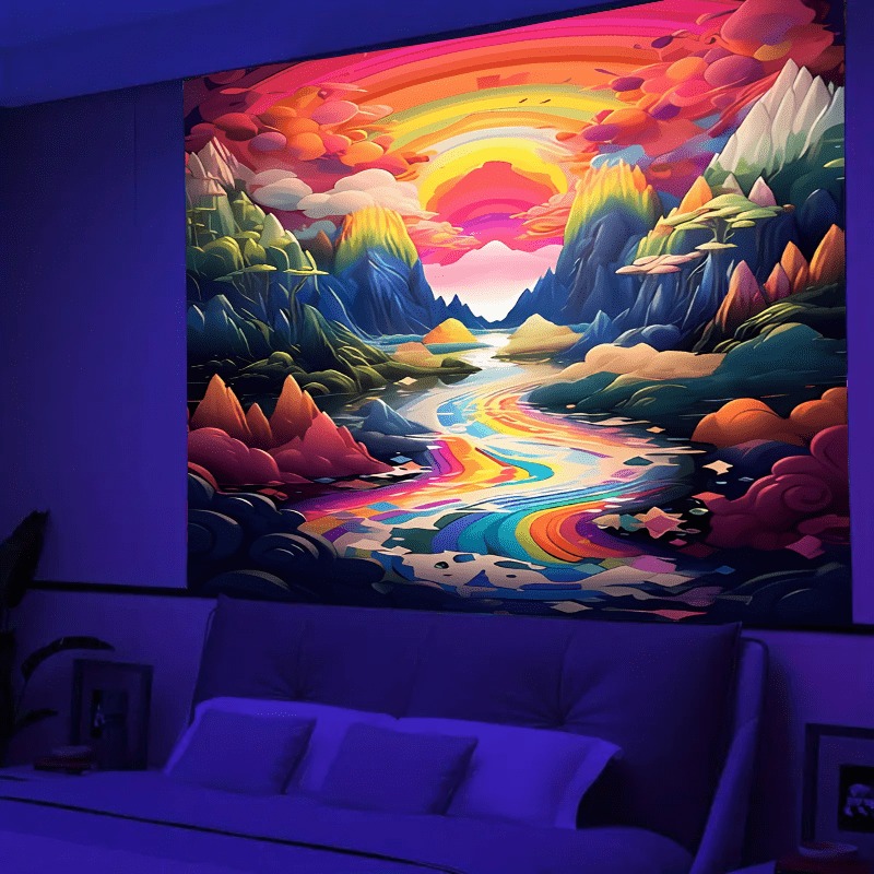 Tapiz luminoso ultravioleta de - Aesthetic Tapestry reseña y precio