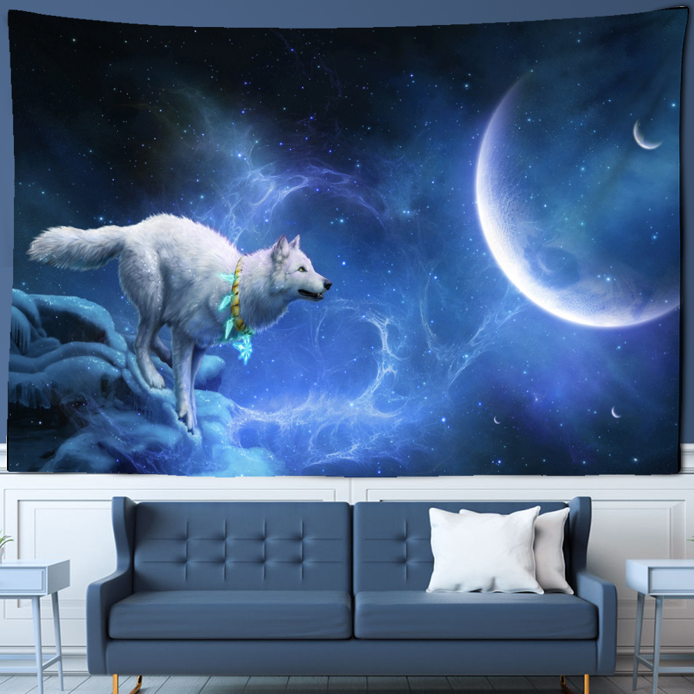 Tapiz de lobo de fantasía para - Aesthetic Tapestry reseña y precio