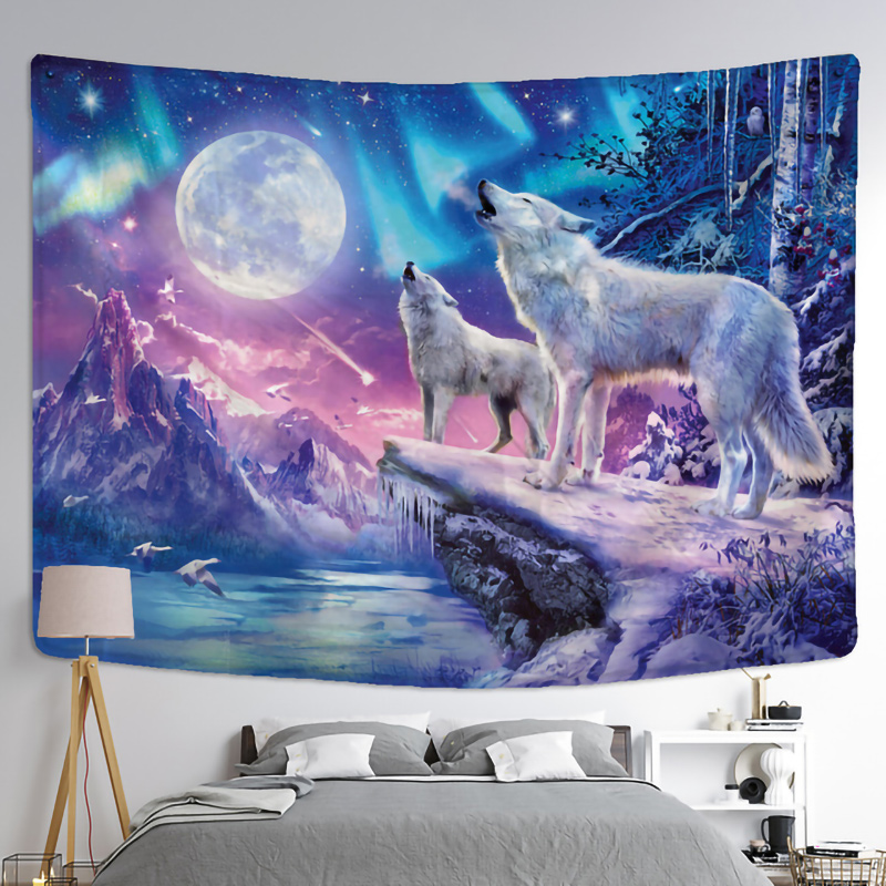 Tapiz de lobo de fantasía para - Aesthetic Tapestry reseña y precio