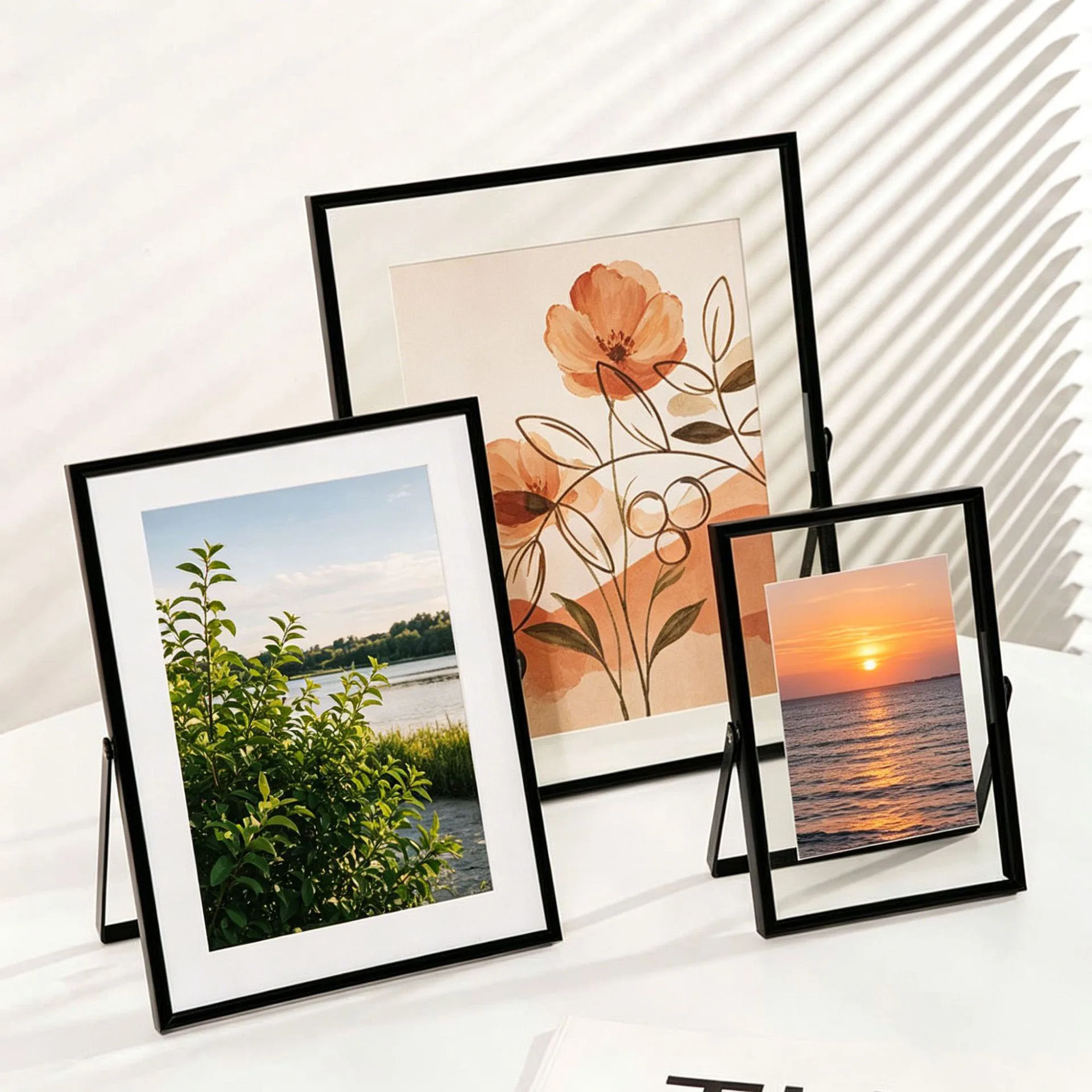 Marco de fotos de cristal tran - Bamboo Photo Frame reseña y precio
