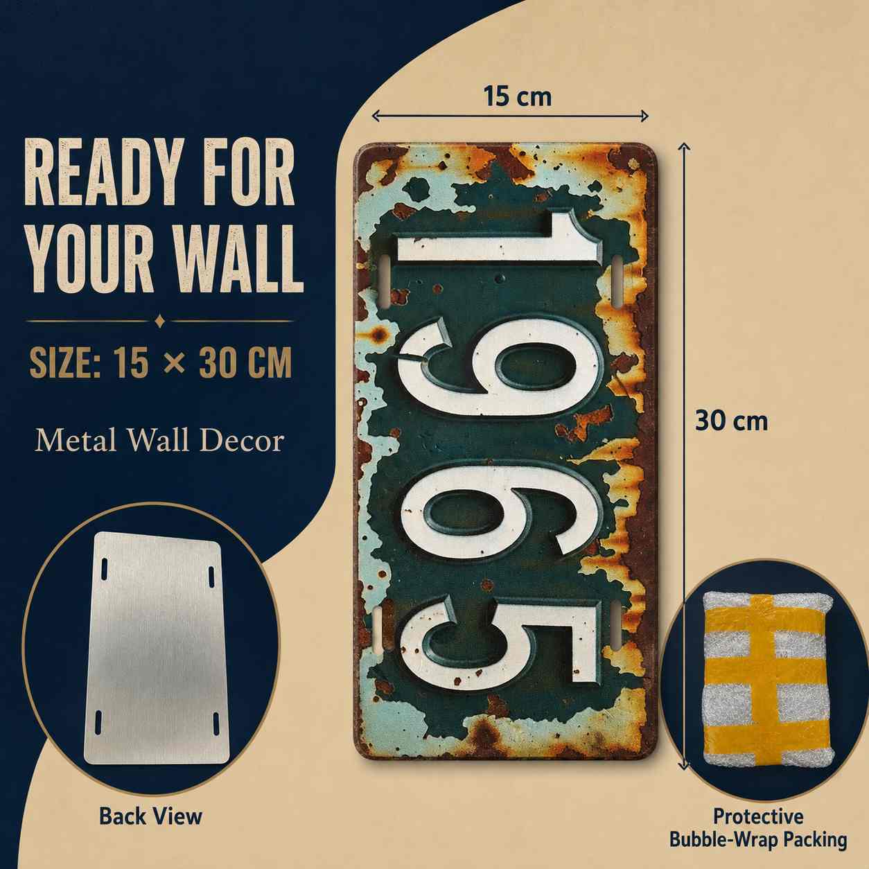Placa decorativa metálica de e - Home Decor Bali reseña y precio
