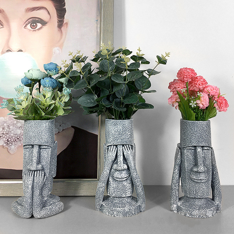 Jarrón de resina, estatua de p - Home Decor Express reseña y precio